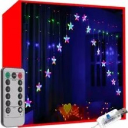 Light curtain 136 LED USB with remote control multicolour KS19772
