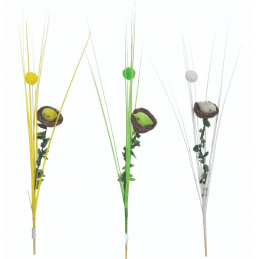 Grass on the tip with a bird in a nest Easter mix of patterns