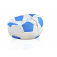 Aga Sofa bag BALL XXXL Blue - White + footrest