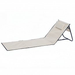 Linder Exclusiv Folding Beach Lounger Beige