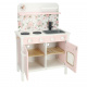 Wooden kitchen unit with pink flowers oven LULILO
