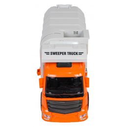 Garbage truck with light and sound function orange