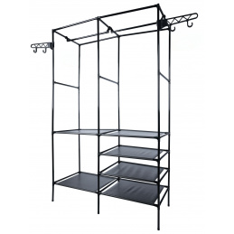 U1H STANDING DOUBLE COAT RACK WARDROBE SHELF