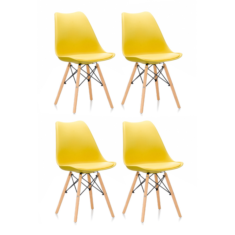 Aga 4x Dining Chair MR2035 Yellow