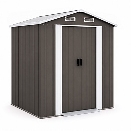 Aga Garden Shed 194x131x184 cm Gray-Brown
