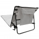 Aga Beach Lounger with Backrest Folding 150x47x48 cm Grey