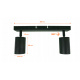 Ceiling spotlight LED VIKI-X 2x GU10 - black