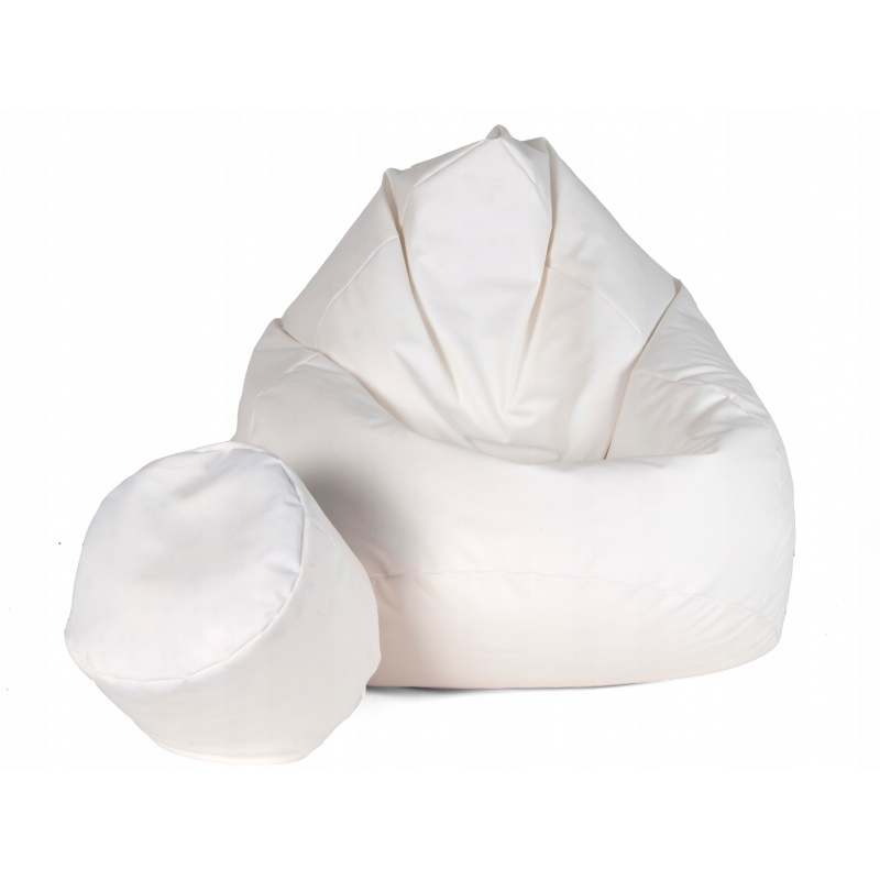 Aga Sofa bag XXXL + footrest White
