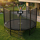 Aga SPORT PRO Trampoline 305 cm Black + Safety Net + Ladder
