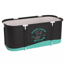 Aga Folding Portable Bathtub 120x60x50 cm Black