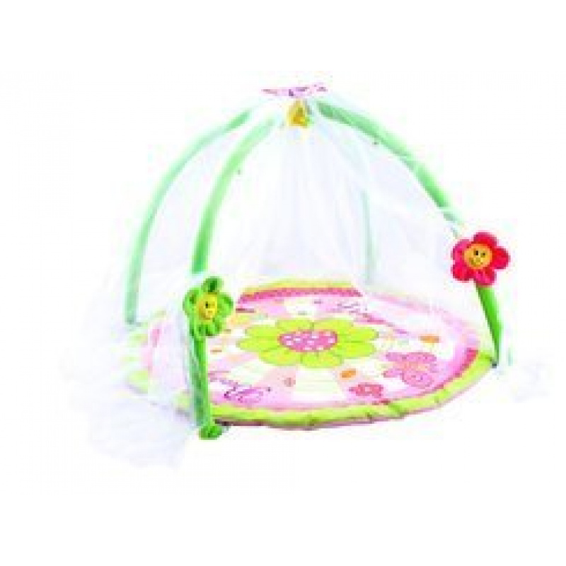 Flower mat with mosquito net for baby ZA3504