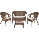 Aga Rattan set URSUS Choco White
