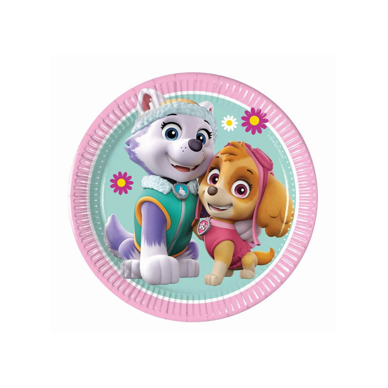 PawPatrol Paper plates Paw Patrol Skye and Everest 20 cm 8 pcs