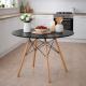 Aga Dining Table 80 cm Black