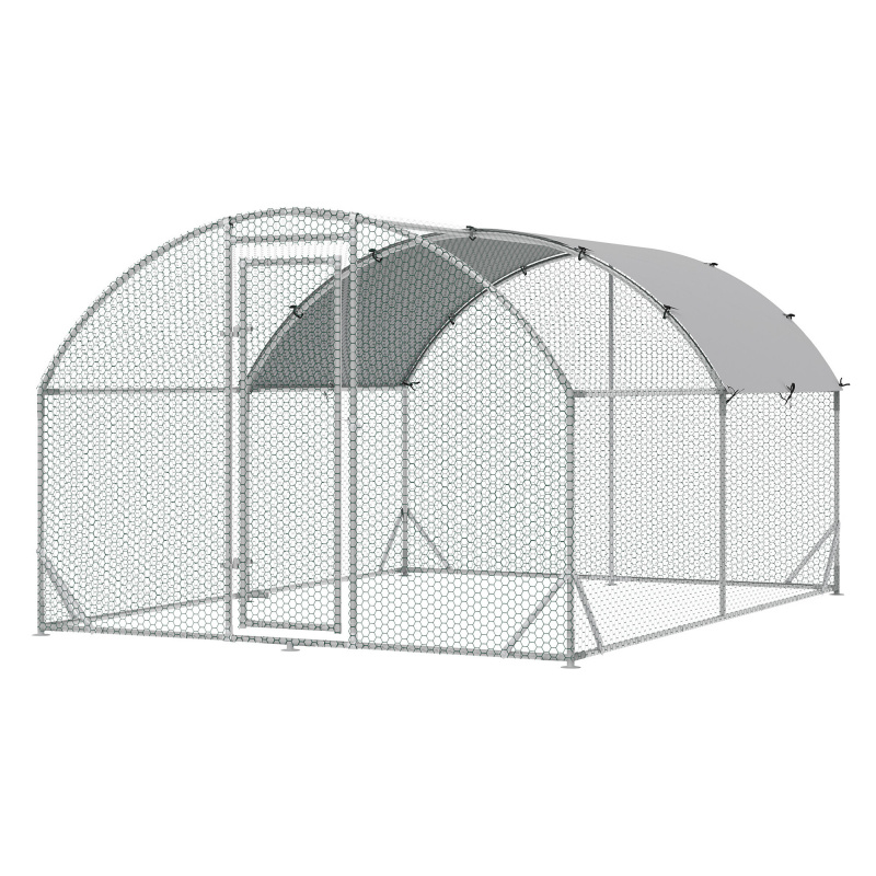 Aga Cage Run with Tarp for Chickens 2.8x3.8x1.97 m