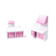 Aga MDF Dollhouse with furniture 70 cm Pink LED