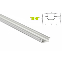 Aluminium profile for LED strips Z recessed 2m anodized