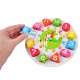 Wooden educational clock with sorter ZA3608