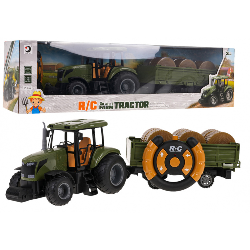 Green Tractor with Trailer R/C