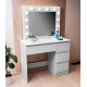 Aga Dressing table with mirror, lighting and el.drawer Matte White