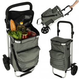 Shopping trolley with 100 cm frame grey