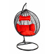 Aga Hanging Chair ORTA MR4200B-R Black/Red