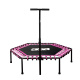 Aga FITNESS Trampoline 130 cm Pink + handle