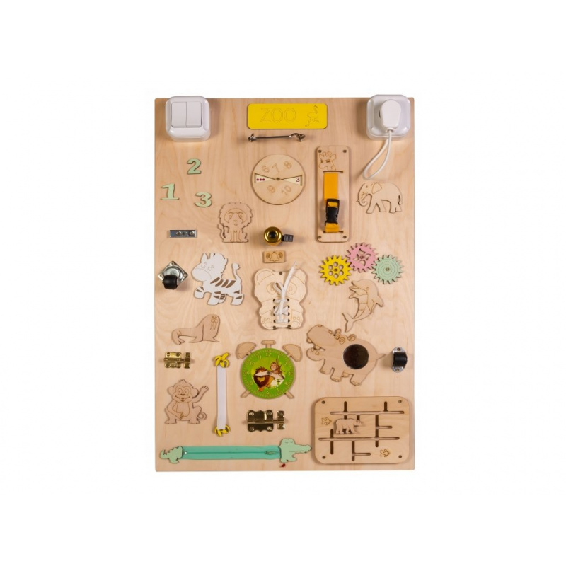 Aga4Kids Educational double-sided board ZOO Natural MT17