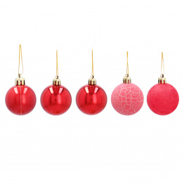 Aga Christmas Ornaments MIX 4cm 20pcs Red