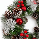 Aga Christmas wreath 36 cm red with pine cones