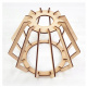 Hanging Ceiling Light LED Wooden Beam 3xE27 Loft Chandelier Brilliant Wood