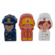 Wooden blocks with mat city 100 pcs Kruzzel 19159