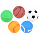 Rubber balls whistling set of 5 ZA3511