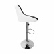 Aga 2x Bar Stool Silver/Black-White