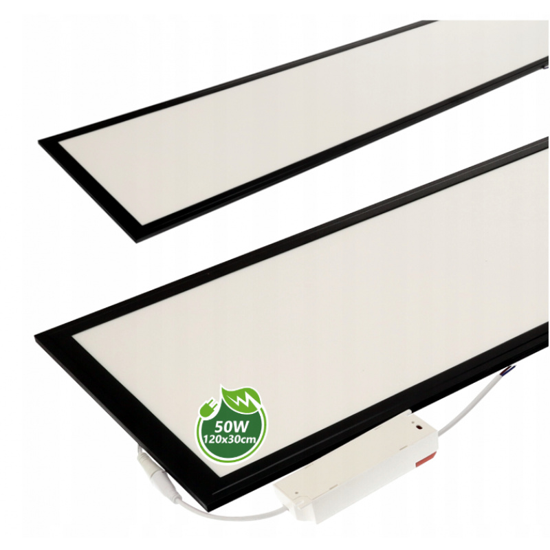 LED surface panel - 30x120 - 50W - black - neutral white