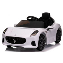 Maserati GranTurismo WHITE Battery-Powered Car EVA Leather Remote Control Lithium-Ion Battery