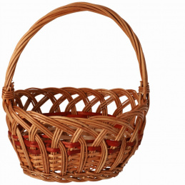 Oval lace basket for Easter decorations