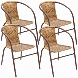 4 x Garden Chairs BISTRO - Beige