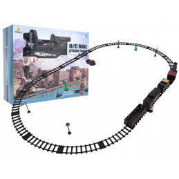 Retro transport train with light, sound, and smoke function 172 cm
