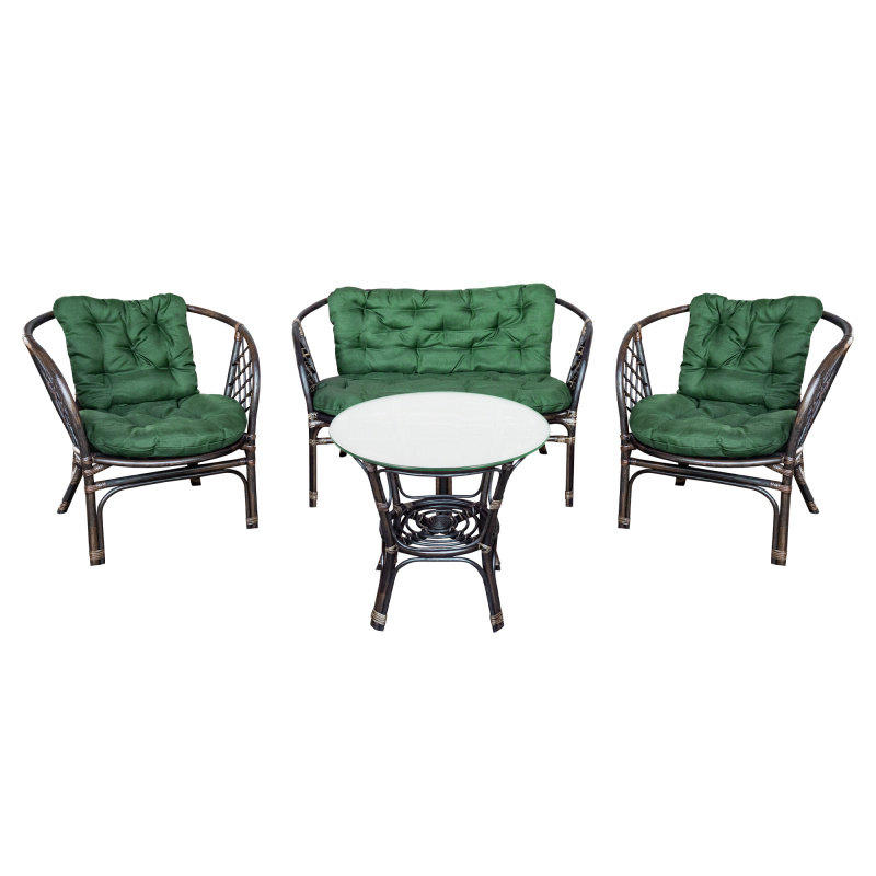 Aga Ratan Set Bahama Dark Brown/Green