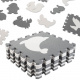 Aga Contrast Foam Puzzle 85 cm x 85 cm 9 pieces Black and white