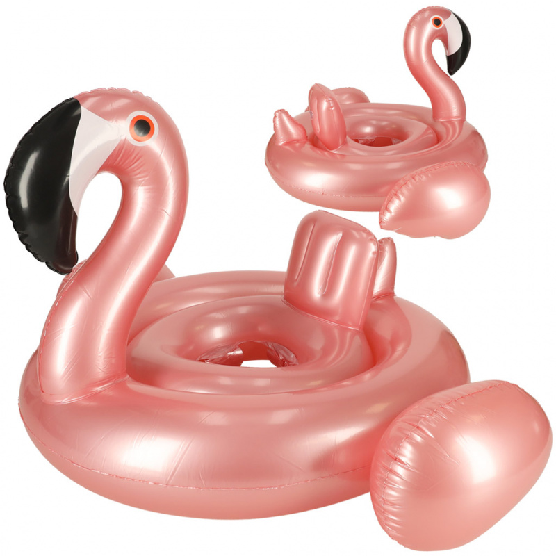 Aga Inflatable ring with seat for children Flamingo