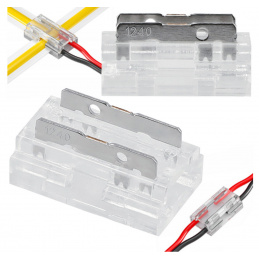 Universal connector for COB SMD LED strip 8mm, square - snap-on