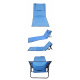 Aga Beach lounger with backrest foldable 150x47x48cm
