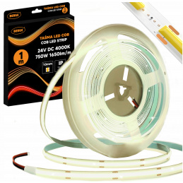 COB Neon LED Strip 24V - 528D - 15W/m - IP20 - 1650lm - 1m - Neutral Color