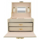 Jewellery box with key mirror beige ISO 6347
