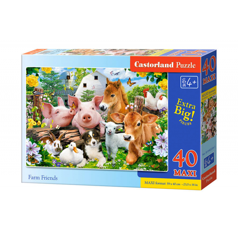 CASTORLAND puzzle 40 MAXI pieces - Friends of the Farm