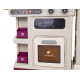 MEGA Kitchen with light, sound, and steam functions + accessories Beige