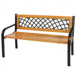O18 GARDEN TERRACE BENCH METAL WOOD