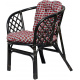 Aga Rattan set BAHAMA Black Red-White